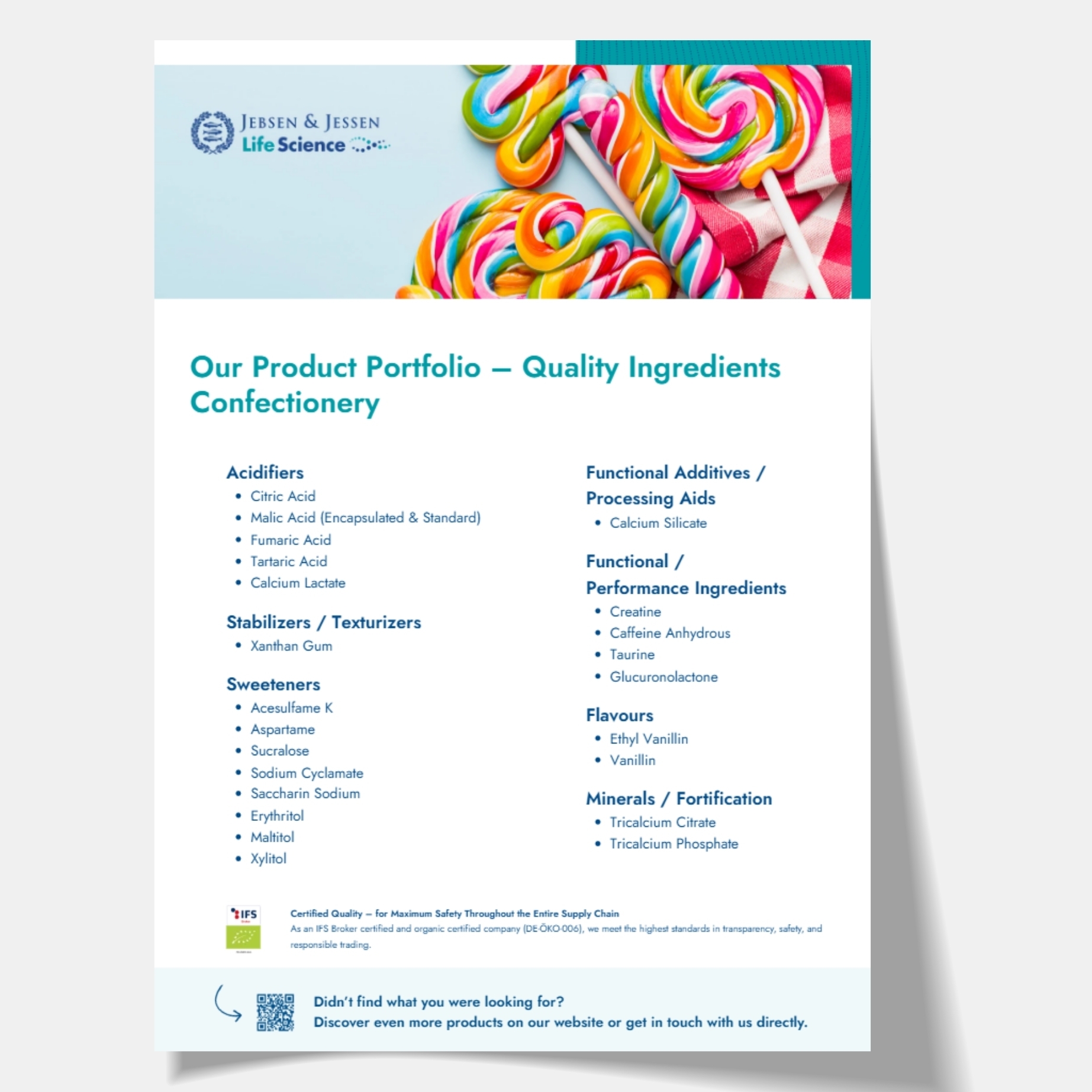 Quality Ingredients - Confectionery