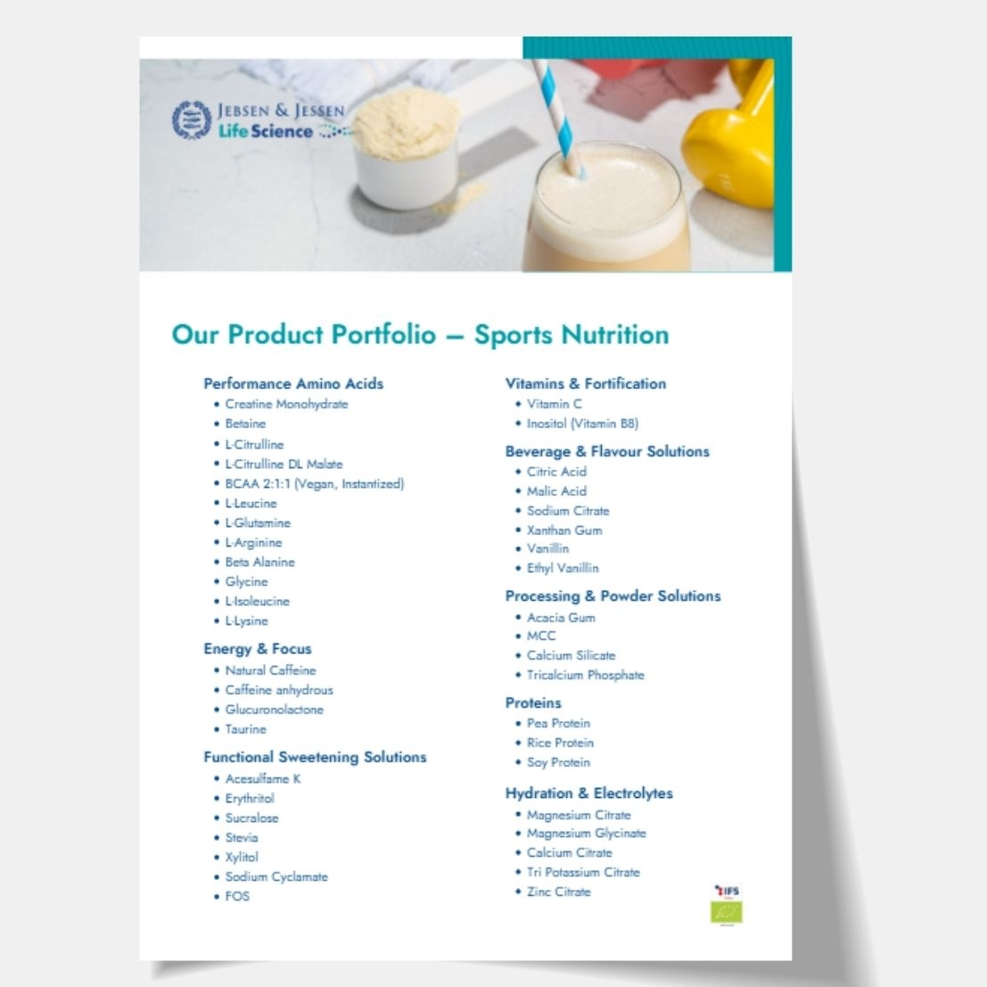 Quality Ingredients - Sports Nutrition